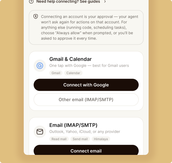 Connect your Google Workspace screen