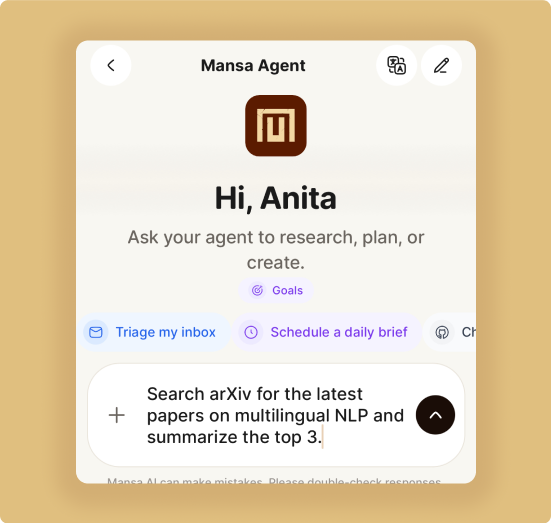 Research the web screen